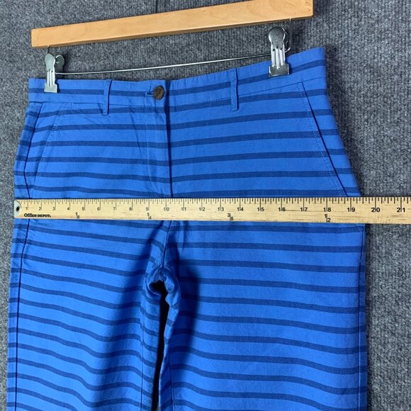NWT Khakis By‎ Gap Blue Striped Womens Broken-In Straight Pant Size 08 - Picture 5 of 11